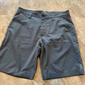 Eddie Bauer Men's Charcoal Flexion AMPHIB Shorts Back Zipper Pocket - Size 32